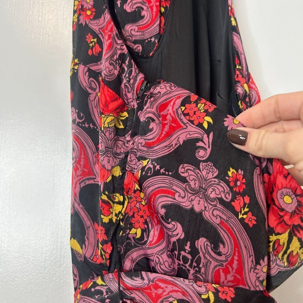 Anthropologie Modcloth We'll Meet Again Floral Retro Halter Maxi Dress Size 8 - Picture 8 of 12